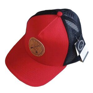 NWT Six Hats Red Black Mesh Arrow Baseball Cap Snapback Adjustable
